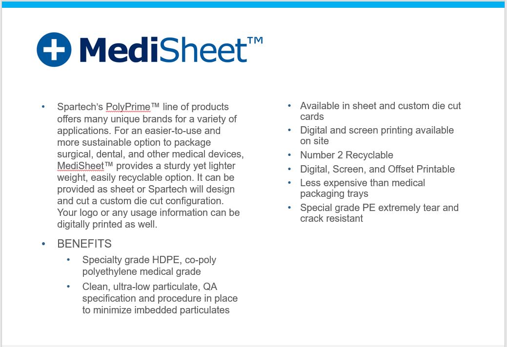 Spartech/Crawford Medi Sheet